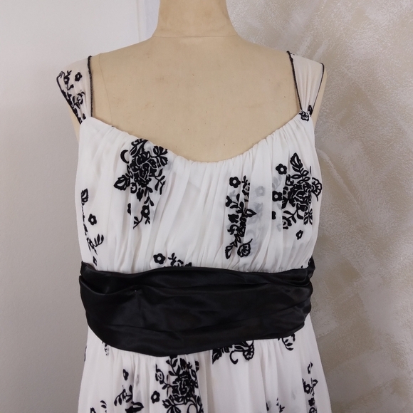 Trixxi Semi Formal White with Black Flocking Size 2X - Picture 2 of 9